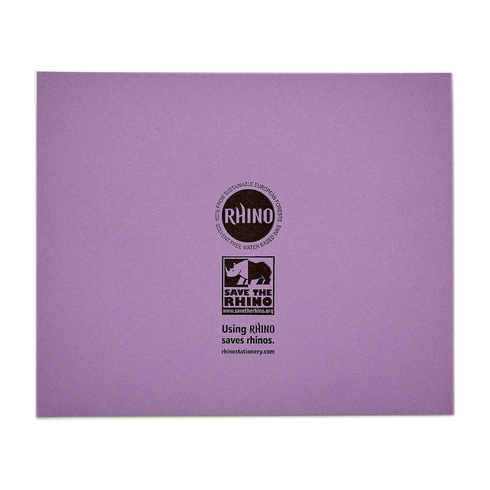 image 1 of Rhino 32 Page 4mm Feints Handwriting Book Purple 6.5 x 8in 10 Pack