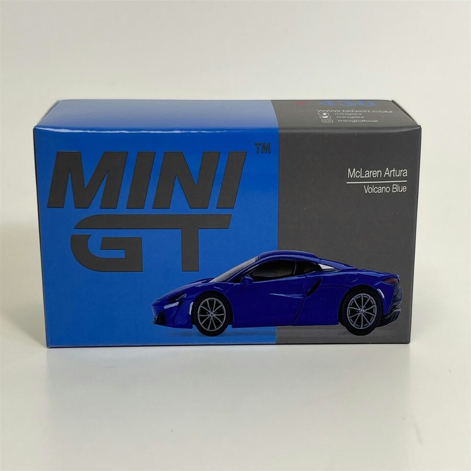 image 1 of McLaren Artura Volcano Blue RHD 1:64 Scale Mini GT MGT00430R