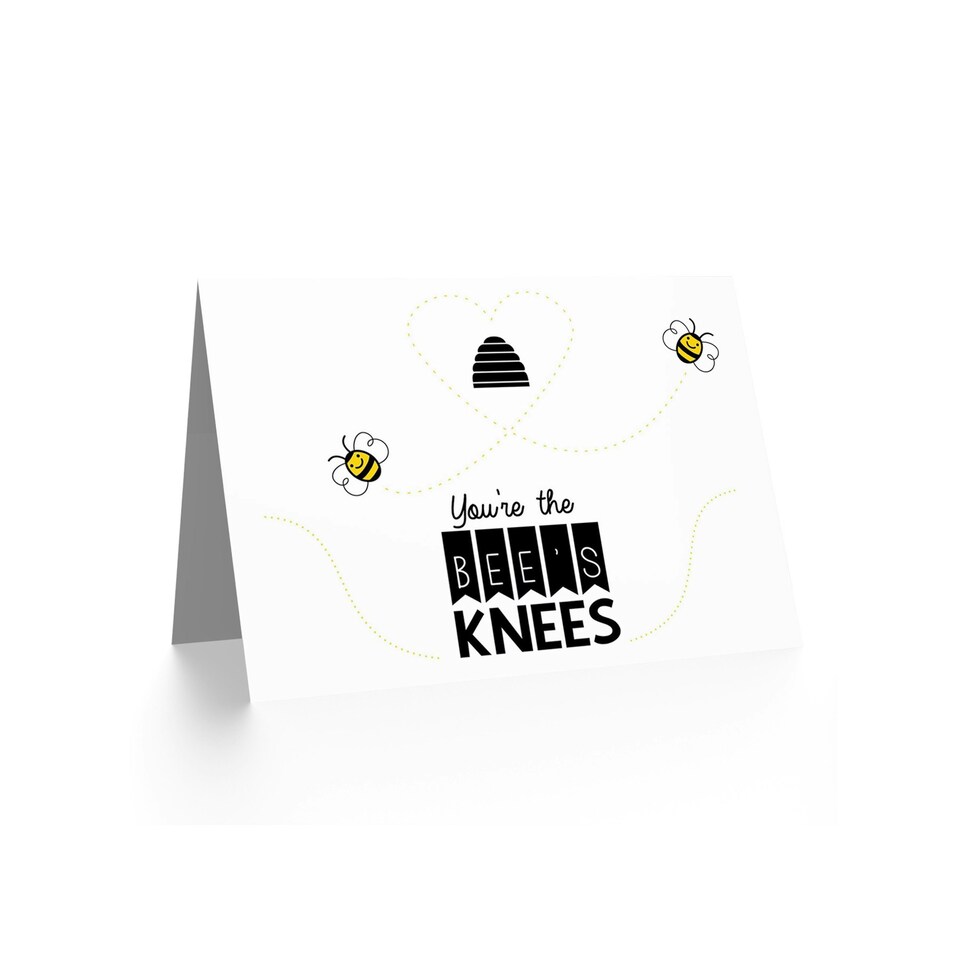image 1 of You're Bees Knees Love Honeybee Friend Friendship Card