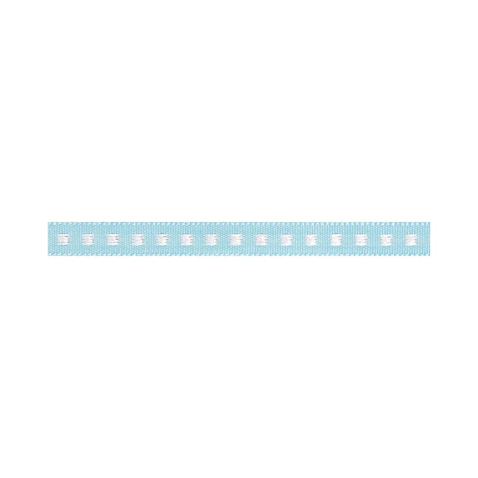 Berisfords 3 Sky 7mm Box Stitch Ribbon for Dressmaking - per metre