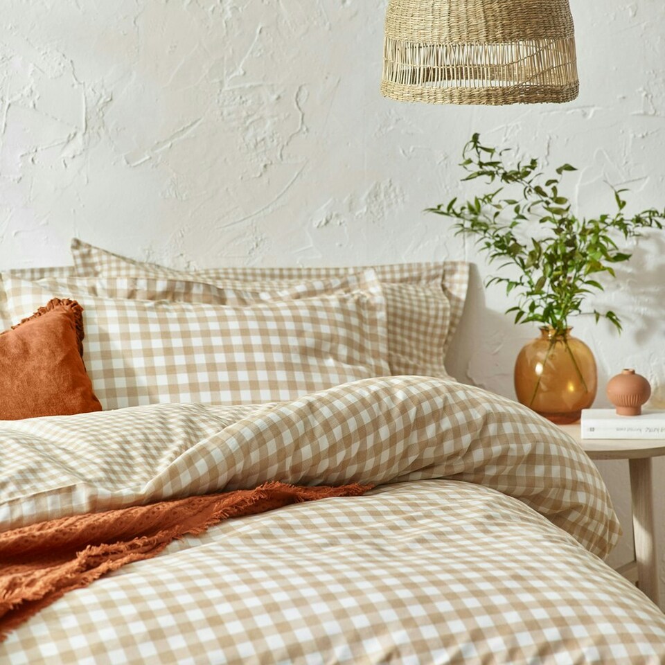 image 1 of Yard Barton Gingham Check Double Duvet Cover Set
