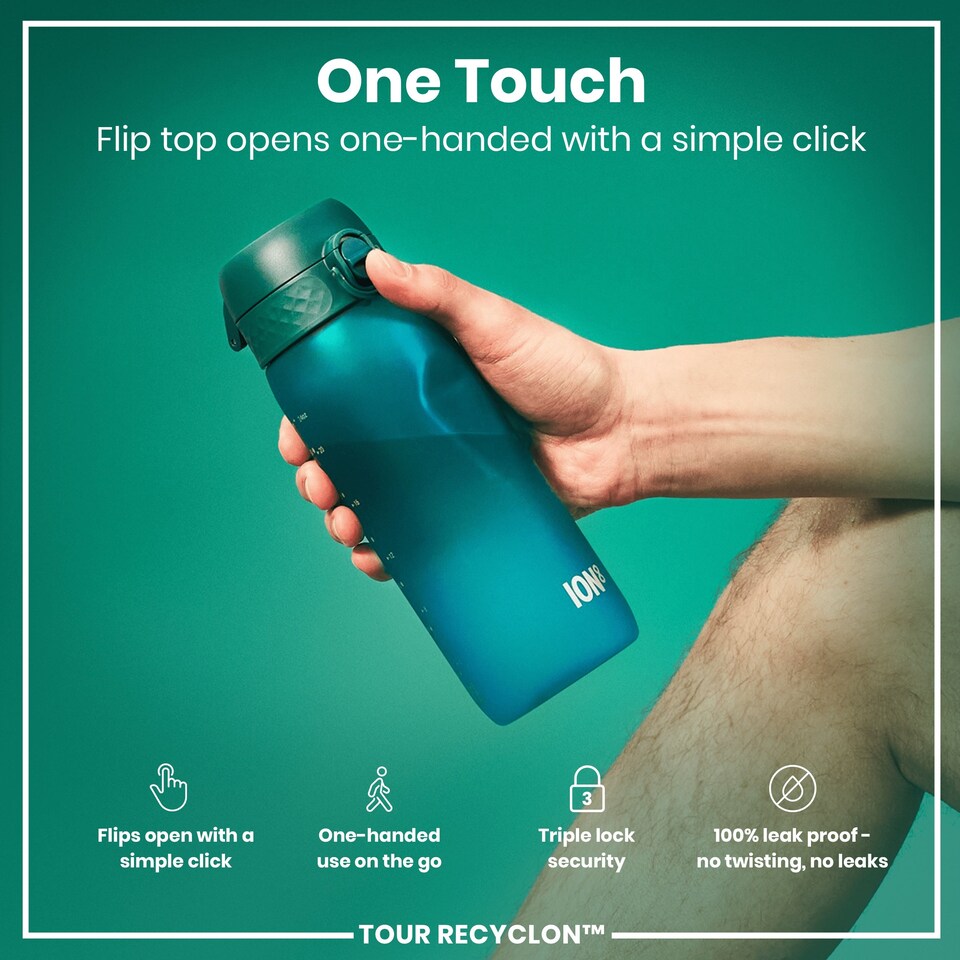 image 1 of Leak Proof Water Bottle, BPA Free, 750ml (24oz) | Blue | Aqua | One Size