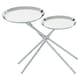 image 3 of Modern Design Side Table, Staggered Mirrored Tabletops Side Table, Versatile Modern Side Table For Lounge Silver