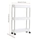 image 4 of Living and Home Plastic Storage Trolley Cart Rack 3-Tier - White