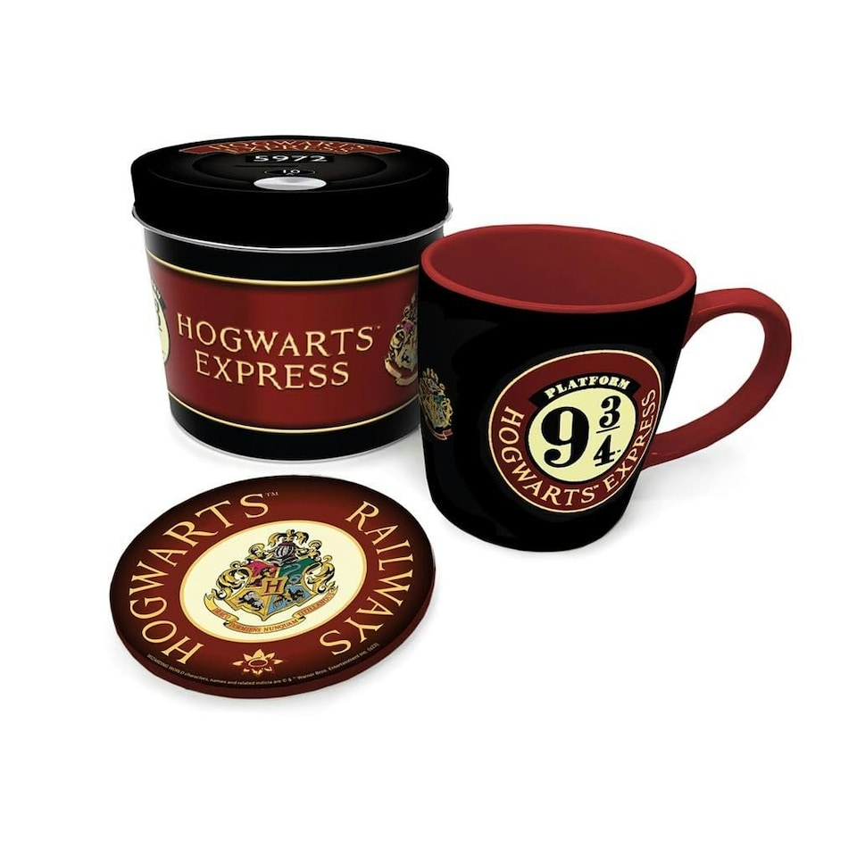 HARRY POTTER (COLOURFUL CREST PLATFROM 9 3/4) GIFT SET (MUG & COASTER IN KEEPSAKE TIN) - GIFTING N/A