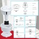 image 3 of SPARES2GO Universal Toilet Cistern Dual Flush Push Button Kit for 20mm 40mm 50mm 60mm Lid Hole (Gloss White)