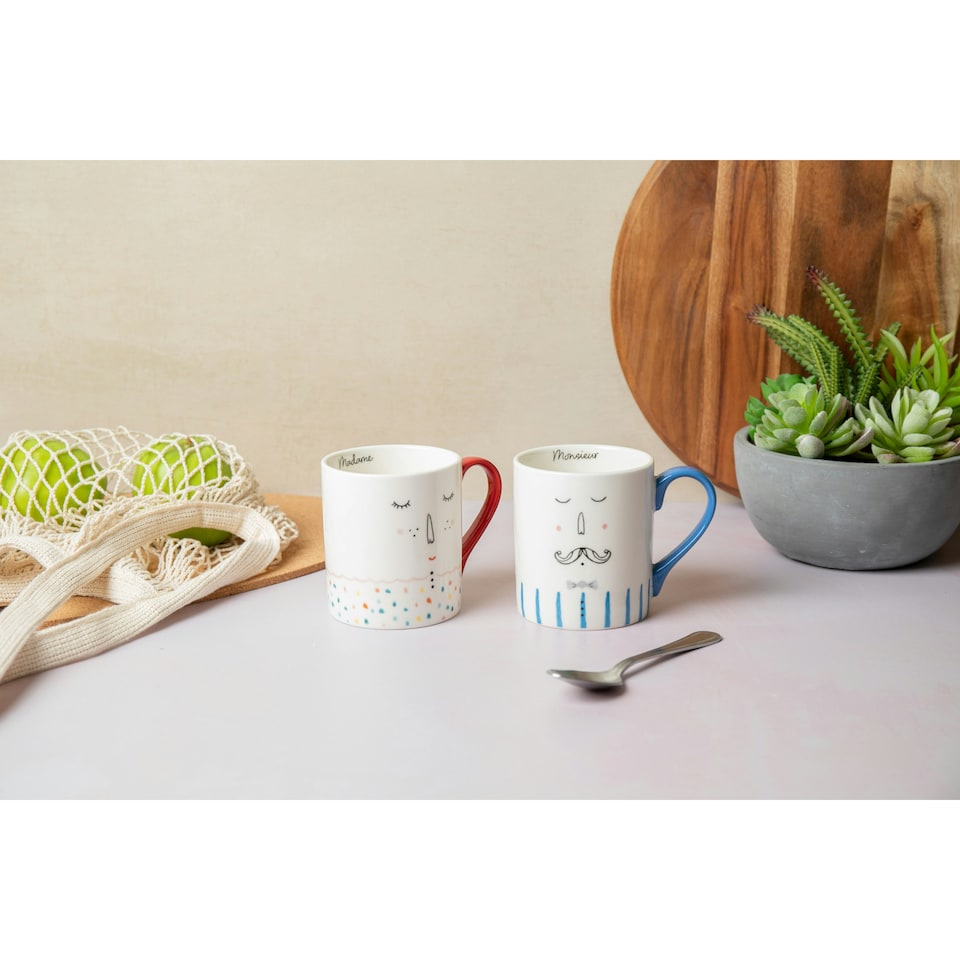image 1 of Mikasa Monsieur Straight-Sided Porcelain Mug, 280ml White