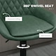 image 5 of HOMCOM Bar Stools Set of 2, Adjustable Bar Chairs 360 Degree Swivel, Green