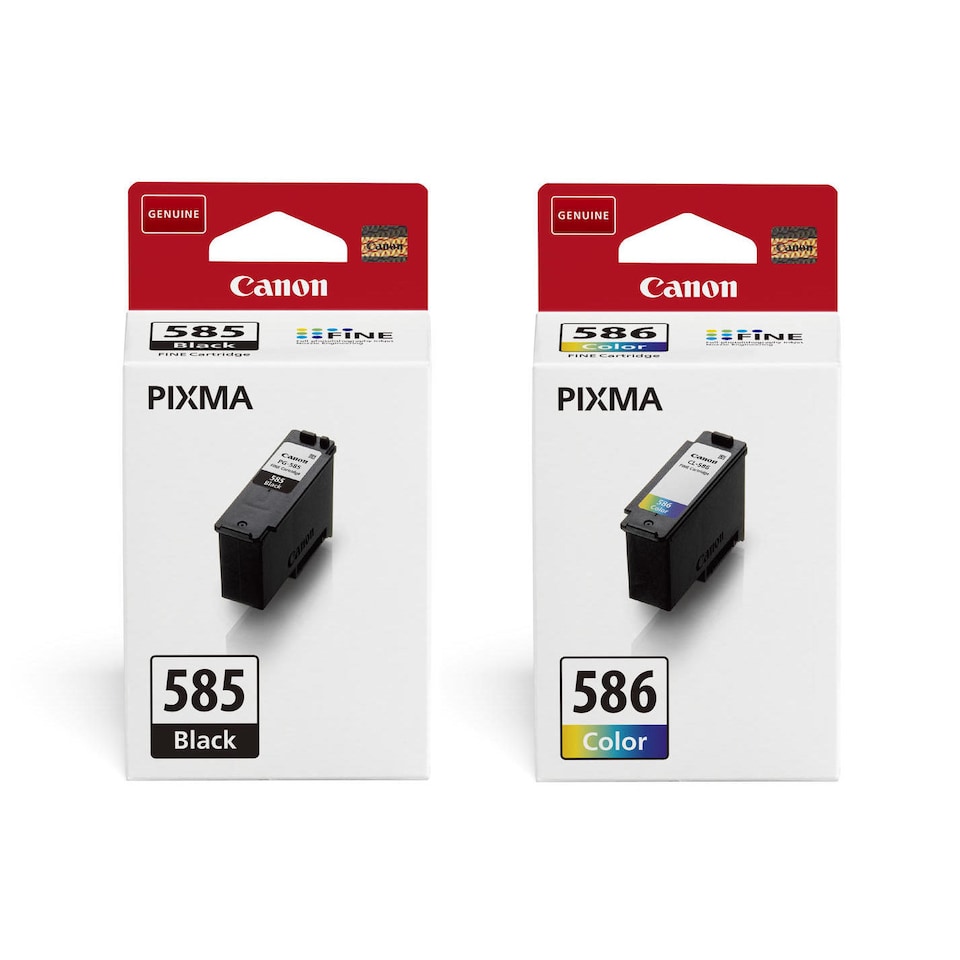 image 1 of Canon PG585 Black & CL586 Colour Genuine Ink Cartridge