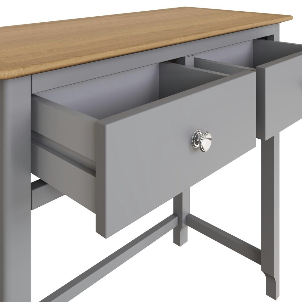 image 1 of Taberno 2 Drawer Dressing Table Dove Grey Grey