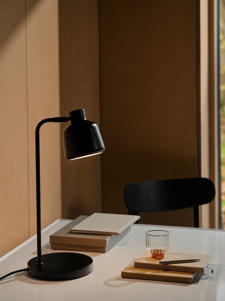image 1 of Nordlux Louella Indoor Table lamp Black Metal E14 White Inner - Mains Powered, IP20