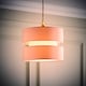 image 3 of ValueLights Sophia Pair of Small Blush 2 Tier Lamp Shades & Bulbs | Pink