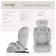 image 6 of Car Seat Levi - ECE R129-03, i-Size and ISOFIX approved, washable cover | Grey | light grey | 45 x 48 x 81 cm | 1