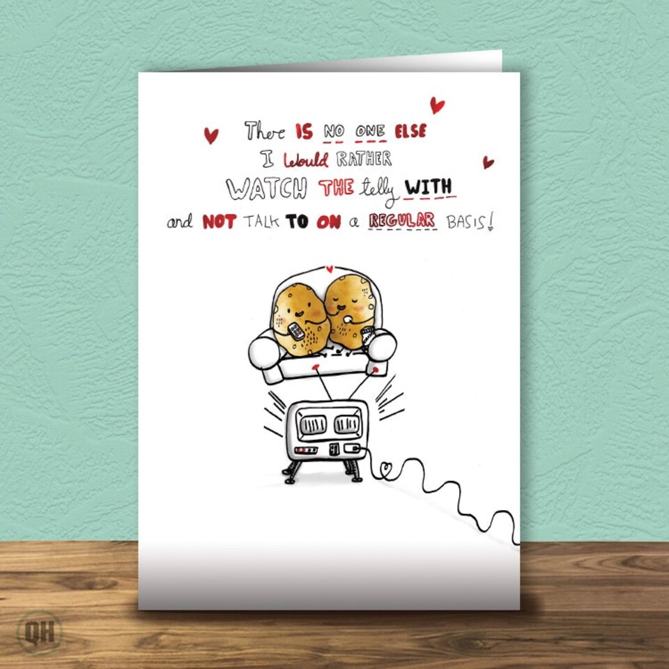 No One Else I Would Rather Watch The Telly With - Valentine's Day Card