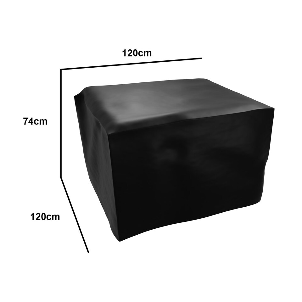image 1 of KCT Extra Large L-Shaped with Medium Square Garden Furniture Cover Black
