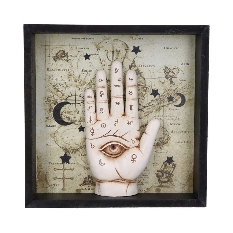 image 1 of Palmistry Companion Framed Chiromancy Wall Mounted Art - Nemesis Now