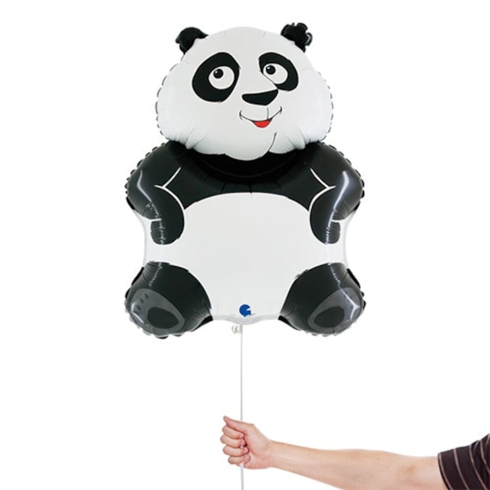 image 1 of Panda Black & White Giant Foil Helium Balloon 69cm / 27 in