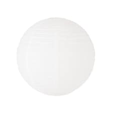 ValueLights Isla White Paper Globe Ceiling 40cm Lamp Shade | White
