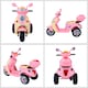 image 8 of HOMCOM Electric Ride on Toy Car Kids Motorbike Children Battery Tricycle Pink