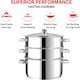 image 5 of Stainless Steel 3-Tier 20cm Steamer Pot