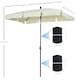 image 7 of Outsunny Aluminium Sun Umbrella Parasol Patio Rectangular 2M x 1.3M Off-White
