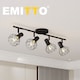 image 9 of EMITTO 4-Way Spotlight Ceiling Light Adjustable Vintage Black Metal E14 Fixture
