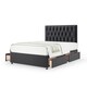 image 1 of Memory Maestro Memory Foam Graphite Plush Velvet 4 Drawer Divan Set And Lona Headboard Small Double