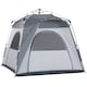 image 1 of Outsunny 4 Man Pop Up Tent Camping Backpacking Dome Tent, Green