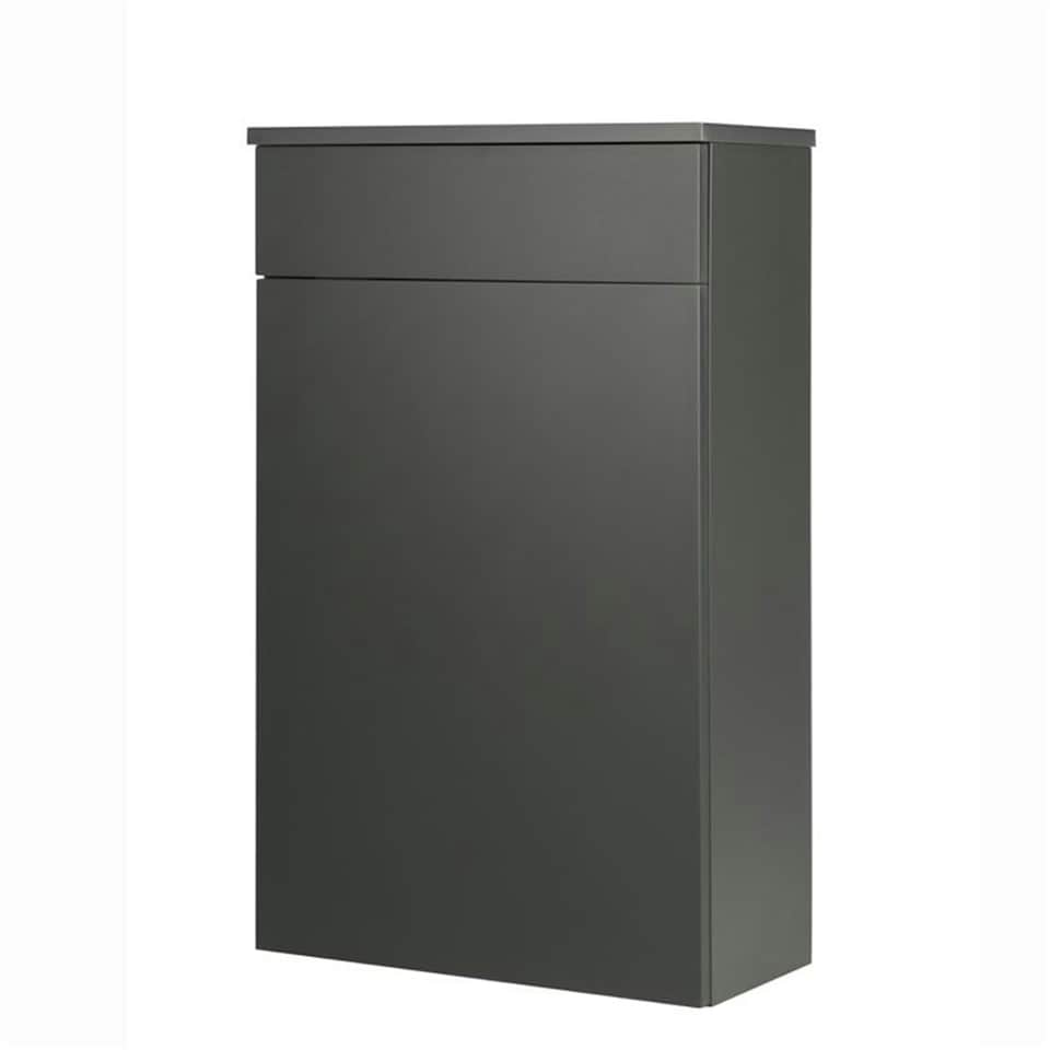 image 1 of 500mm Bathroom Floor Standing WC Unit Matt Dark Grey (Central) | Grey | Grey | 1