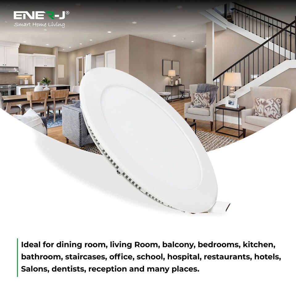 image 1 of 3W Recessed Round LED Mini Panel 85mm diameter Hole Size 70mm 6000K