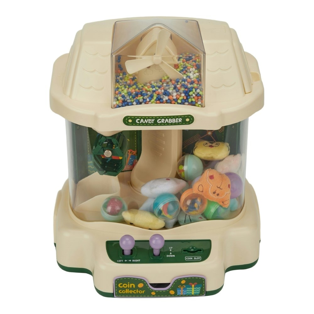 Living and Home Household Mini Claw Machine with Game Coins-Green