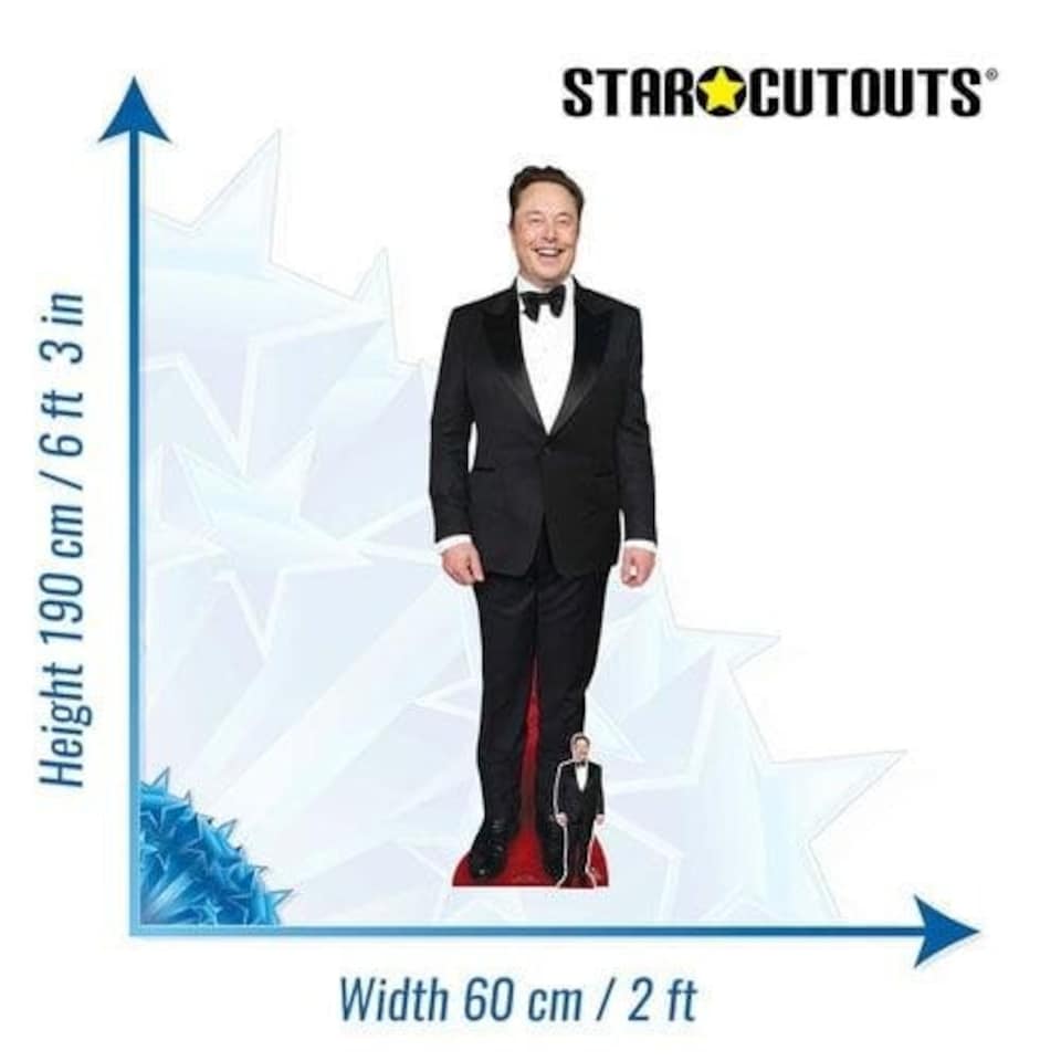 image 1 of Elon Musk Smart Suit Lifesize Cardboard Cutout 190cm