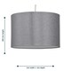 image 6 of Silvery Grey Glitter 30cm Pendant Lightshade Grey