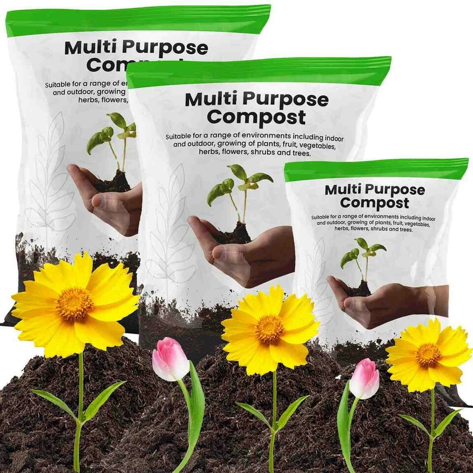 image 1 of 120L Improved Water Retention Multi Purpose Compost Bag With Nutrient Rich Formula Perfect For Gardening, Plants & Tubs
