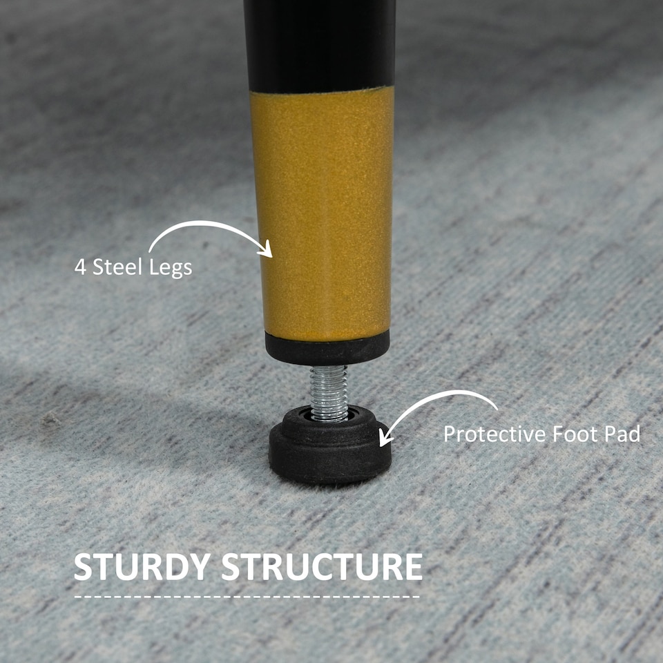 image 1 of HOMCOM Modern Two Seater Sofa, Button Tufted Loveseat with Cushions and Steel Legs for Living Room, Guest Room, Dark Blue