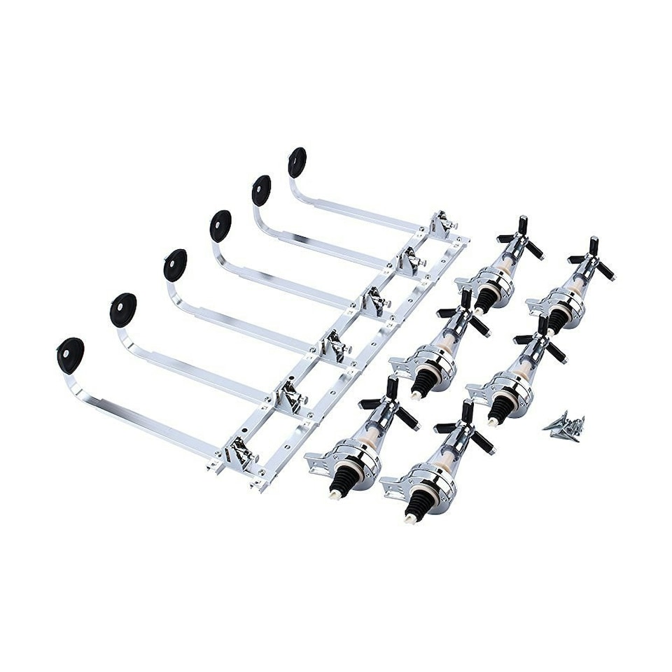 image 1 of Oypla 6 Bottle Wall Mounted Spirit Drink Dispenser Bar Shot Optics Measurer