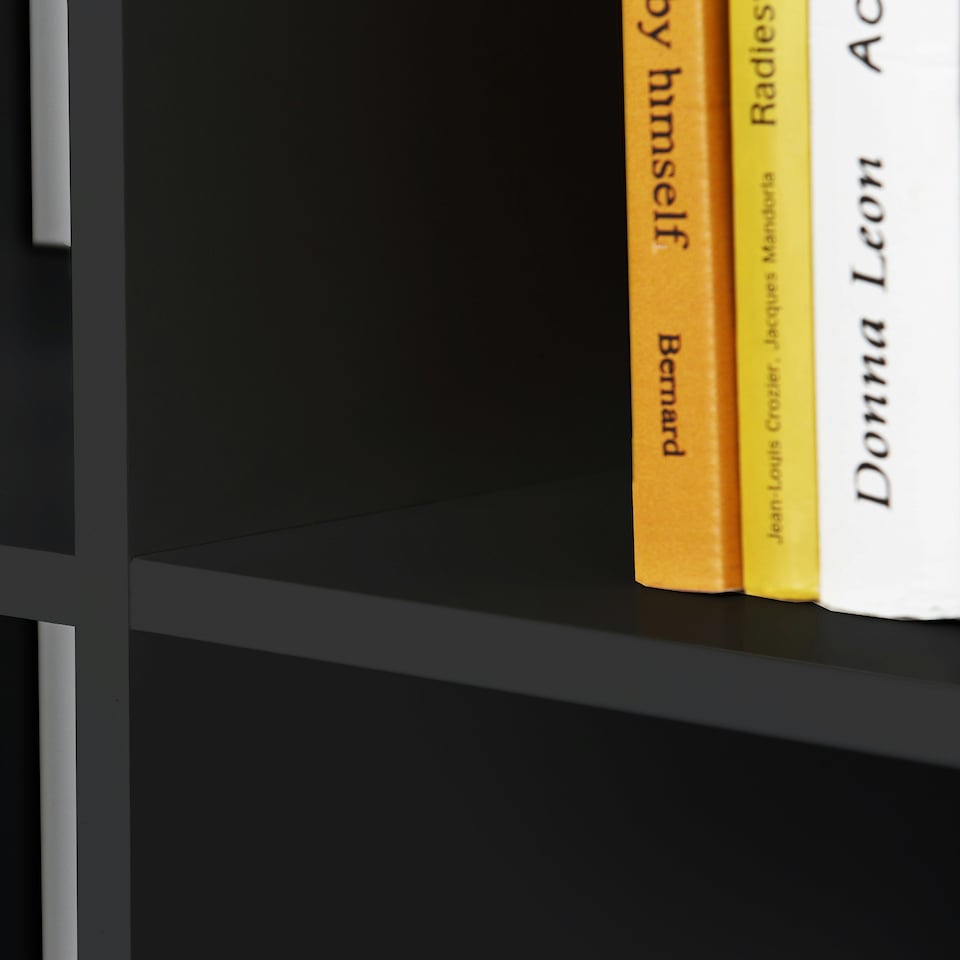 image 1 of Mauro 3 Shelves Storage Unit in Matt Black