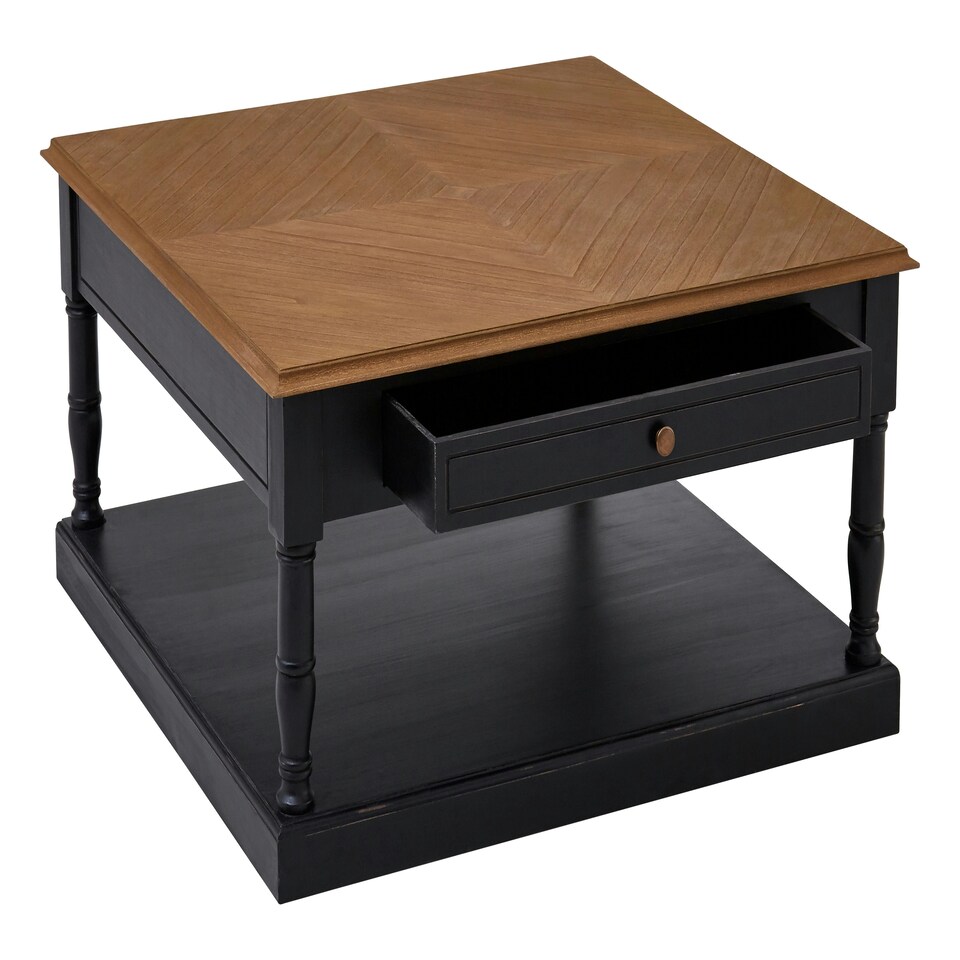 image 1 of Interiors by Premier 1 Drawer Black Coffee Table Black