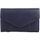 image 1 of Leather Magnetic Flap Inside Pockets Panelled Purse Money Holder | Blue | Navy