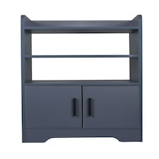 Living and Home Contemporary Wooden Sideboard Cabinet with Open Storage