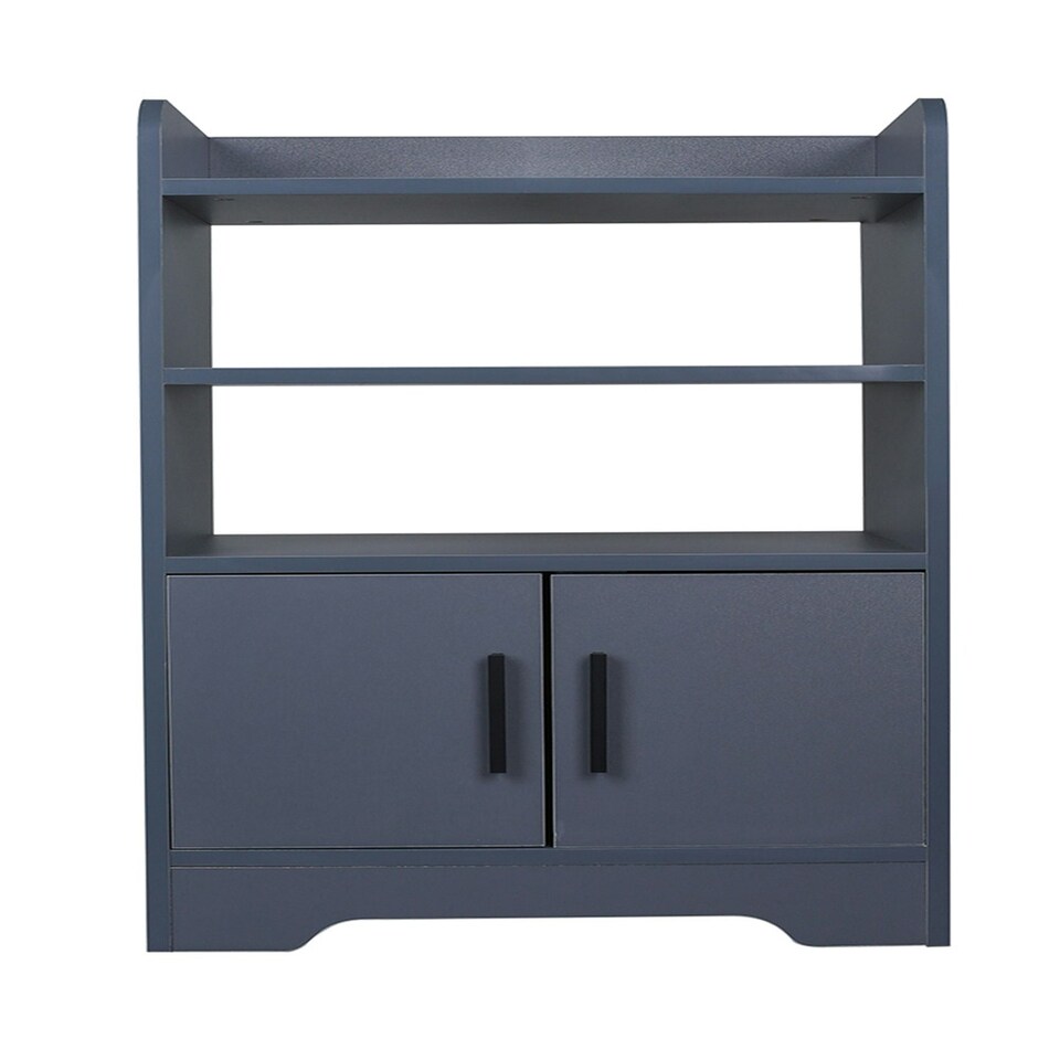 image 1 of Living and Home Contemporary Wooden Sideboard Cabinet with Open Storage