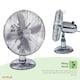 image 4 of Oypla Electrical 12" Inch Chrome Metal 3 Speed Desk Fan Oscillating
