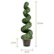 image 3 of COSTWAY 120cm Artificial Boxwood Spiral Tree Greenery Tree Green | One Size
