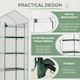 image 6 of Outsunny Mini Greenhouse 4-Tier Portable Plant House Shed w PE Cover, Green