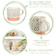 image 2 of Nicola Spring Ceramic Dipped Dots Coffee Mugs - 385ml - Pink - Pack of 6