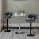 image 2 of Set Of 2 Grey Adjustable Swivel & Adjustable Height Grey