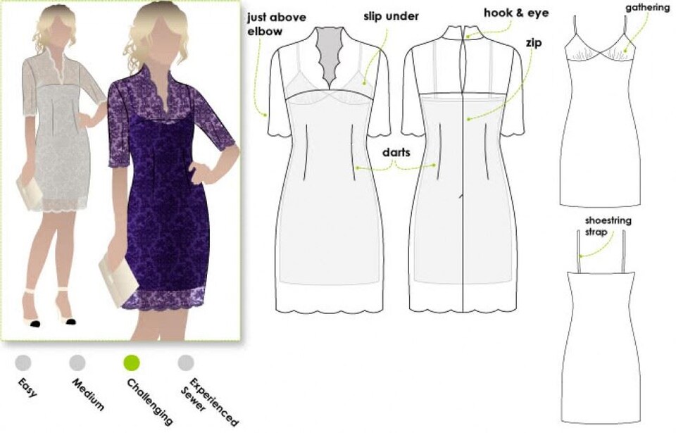 image 1 of Style Arc Alisha Dress Paper Sewing Pattern – Women’s Dress, UK Sizes 18–30, Advanced
