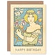 image 1 of Nouveau French Paul Berthon Salon Des Cent Her Birthday Card
