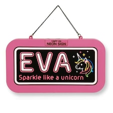 History & Heraldry Light Up Neon Name Sign - Eva
