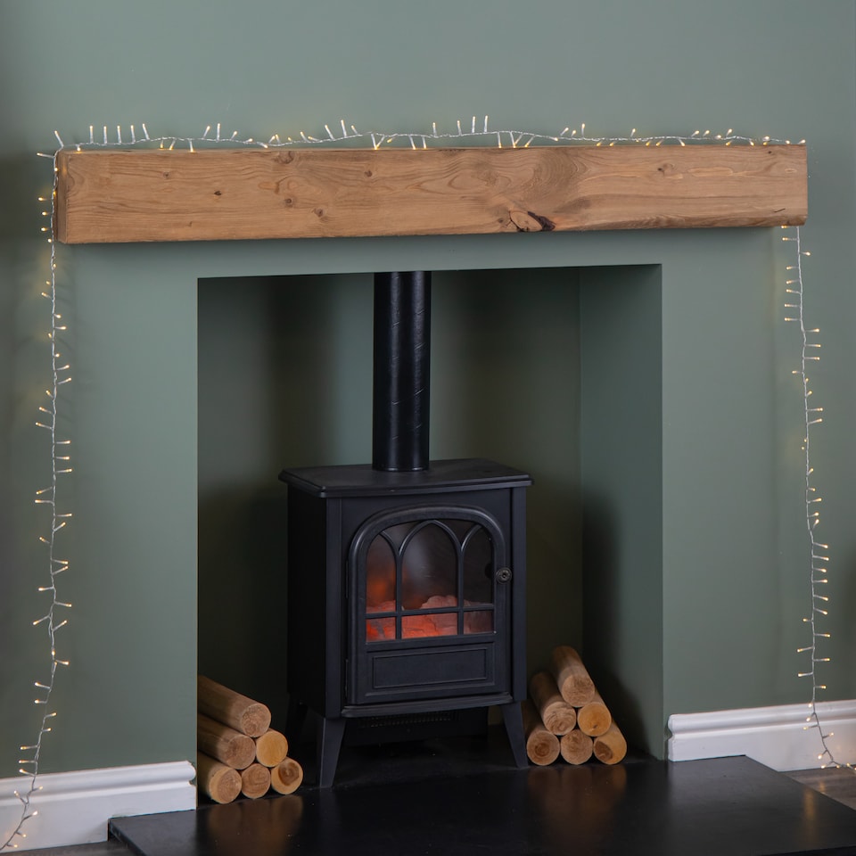 image 1 of 18.7m 750 LED TreeBrights Christmas String Lights with Timer in Warm White on Clear Cable